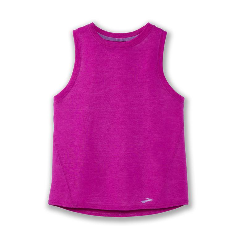 Brooks Distance Running Tank Top - Women's - Heather Magenta (65284-POSR)